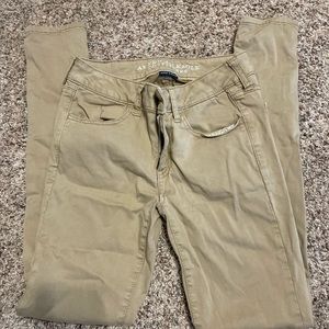 American Eagle Khaki Skinny Pants